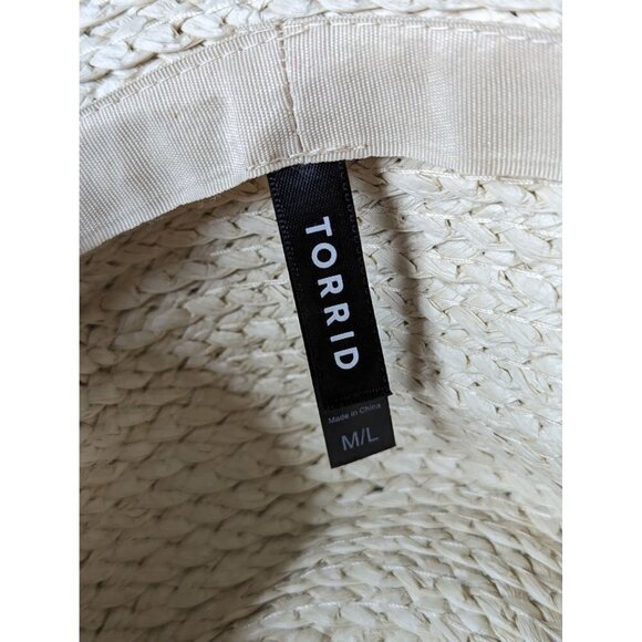 Torrid Paper Straw Wide Brim Hat Size M/L - Picture 5 of 7